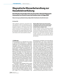 Magnetische Wasserbehandlung zur Kesselsteinverhütung