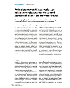 Reduzierung von Wasserverlusten mittels energieautarker Mess- und Steuereinheiten – Smart Water Power