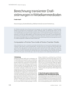 Berechnung transienter Drallströmungen in Wirbelkammerdioden