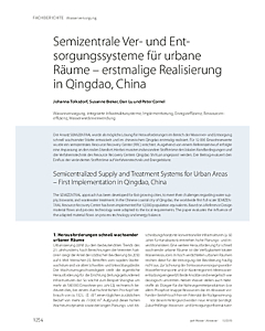 Semizentrale Ver- und Entsorgungssysteme für urbane Räume – erstmalige Realisierung in Qingdao, China