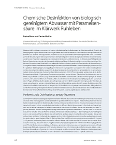 Chemische Desinfektion von biologisch gereinigtem Abwasser mit Perameisensäure im Klärwerk Ruhleben