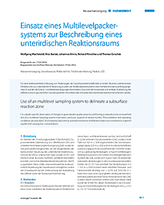 Einsatz eines Multilevelpackersystems zur Beschreibung eines unterirdischen Reaktionsraums