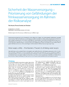 Sicherheit der Wasserversorgung – Priorisierung von Gefährdungen der Trinkwasserversorgung im Rahmen der Risikoanalyse