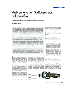 Verbrennung von Spülgasen aus Industrieöfen