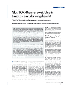 GlasFLOX®-Brenner zwei Jahre im Einsatz - ein Erfahrungsbericht