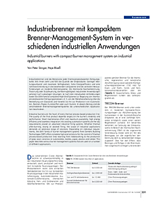 Industriebrenner mit kompaktem Brenner-Management-System in verschiedenen industriellen Anwendungen