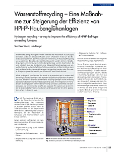 Wasserstoffrecycling – Eine Maßnahme zur Steigerung der Effizienz von HPH®-Haubenglühanlagen