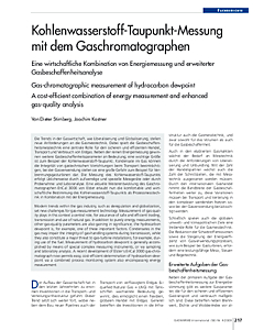 Kohlenwasserstoff-Taupunkt-Messung mit dem Gaschromatographen