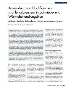 Anwendung von Flachflammenstrahlungsbrennern in Schmiede- und Wärmebehandlungsöfen