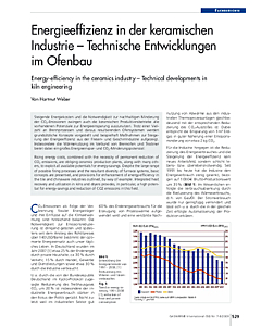 Energieeffizienz in der keramischen Industrie - Technische Entwicklungen im Ofenbau