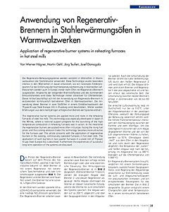 Anwendung von Regenerativ-Brennern in Stahlerwärmungsöfen in Warmwalzwerken