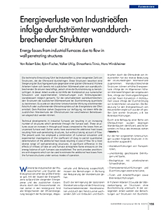 Energieverluste von Industrieöfen infolge durchströmter wanddurchbrechender Strukturen