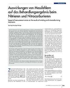 Auswirkungen von Messfehlern auf das Behandlungsergebnis beim Nitrieren und Nitrocarburieren