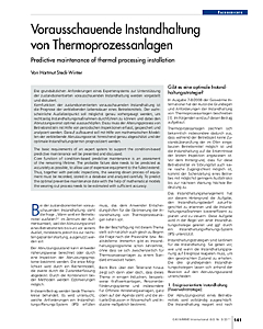Vorausschauende Instandhaltung von Thermoprozessanlagen