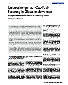 Untersuchungen zur Oxy-Fuel-Feuerung in Glasschmelzwannen