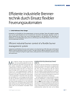 Effiziente industrielle Brennertechnik durch Einsatz flexibler Feuerungsautomaten