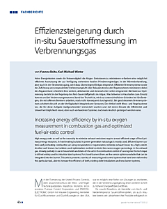 Effizienzsteigerung durch in-situ Sauerstoffmessung im Verbrennungsgas