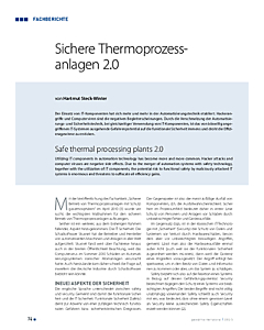 Sichere Thermoprozessanlagen 2.0