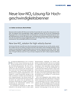 Neue low-NOx-Lösung für Hochgeschwindigkeitsbrenner