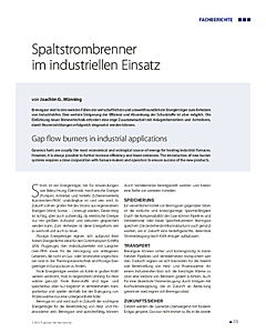 Spaltstrombrenner im industriellen Einsatz