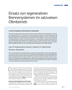 Einsatz von regenerativen Brennersystemen im satzweisen Ofenbetrieb