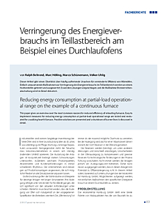 Verringerung des Energieverbrauchs im Teillastbereich am Beispiel eines Durchlaufofens