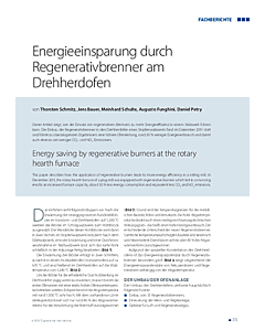 Energieeinsparung durch Regenerativbrenner am Drehherdofen
