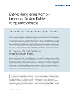 Entwicklung eines Kombibrenners für den Kohlevergasungsprozess