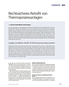 Rechtssicheres Retrofit von Thermoprozessanlagen