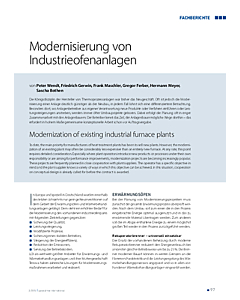 Modernisierung von Industrieofenanlagen