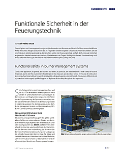 Funktionale Sicherheit in der Feuerungstechnik