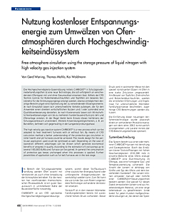 Nutzung kostenloser Entspannungsenergie zum Umwälzen von Ofenatmosphären durch Hochgeschwindig- keitseindüssystem