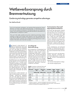 Wettbewerbsvorsprung durch Brennwertnutzung