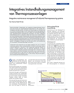 Integratives Instandhaltungsmanagement von Thermoprozessanlagen
