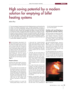 High saving potential by a modern solution for emptying of billet heating systems