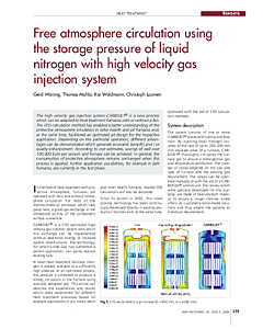 Free atmosphere circulation using the storage pressure of liquid nitrogen with high velocity gas injection system.