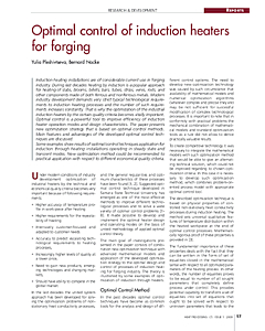 Optimal control of induction heaters for forging