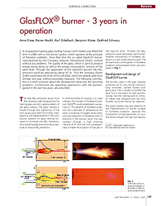 GlasFLOX® burner - 3 years in operation