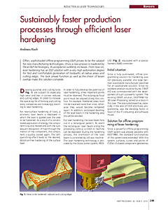 Sustainably faster production processes through efficient laser hardening