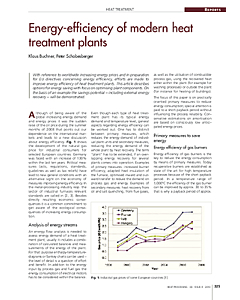 Energy-efficiency of modern heat treatment plants