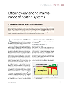 Efficiency-enhancing maintenance of heating systems