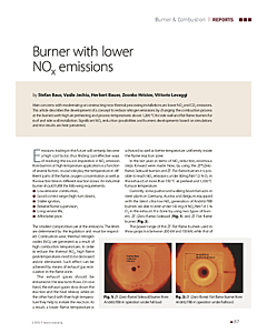 Burner with lower NOx emissions