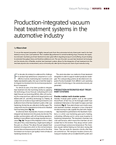 Production-integrated vacuum heat treatment systems in the automotive industry