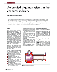 Automated pigging systems in the chemical industry