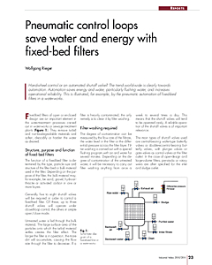 Pneumatic control loops save water and energy with fixed-bed filters