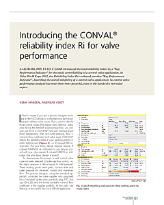 Introducing the CONVAL® reliability index Ri for valve performance