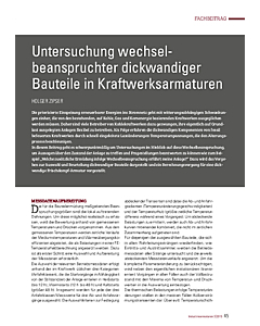 Untersuchung wechselbeanspruchter dickwandiger Bauteile in Kraftwerksarmaturen