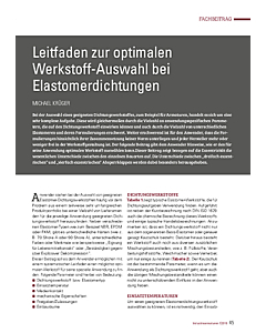 Leitfaden zur optimalen Werkstoff-Auswahl bei Elastomerdichtungen