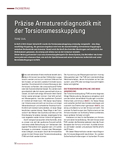 Präzise Armaturendiagnostik mit der Torsionsmesskupplung