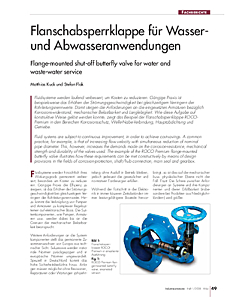 Flanschabsperrklappe für Wasser-und Abwasseranwendungen